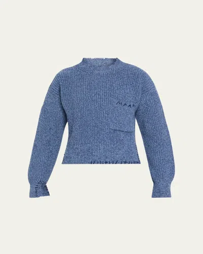 Marni Turtleneck Raw-cut Slits Sweater