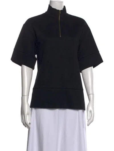 Pre-owned Marni Turtleneck Short Sleeve Sweatshirt In Black