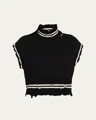 Marni Turtleneck Sleeveless Boxy Sweater