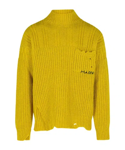 MARNI MARNI DISTRESSED LONG-SLEEVED JUMPER