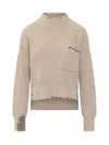 Marni Light Pink Wool Knitwear In Neutral