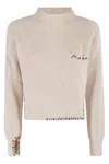 Marni Women Logo Embroidery Sweater In Neutral