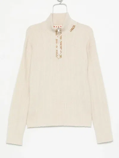 Marni Turtleneck Jumper In Neutral