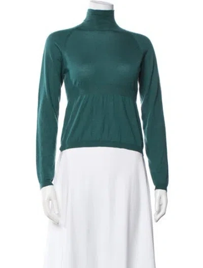 Pre-owned Marni Turtleneck Sweater In Green