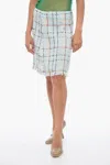 Marni Tweed A-line Miniskirt In Blue