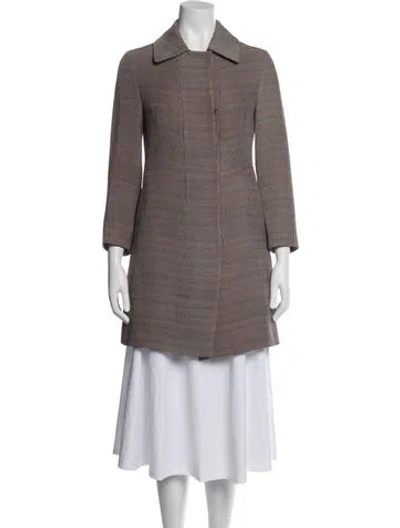 Pre-owned Marni Tweed Pattern Coat In Neutrals