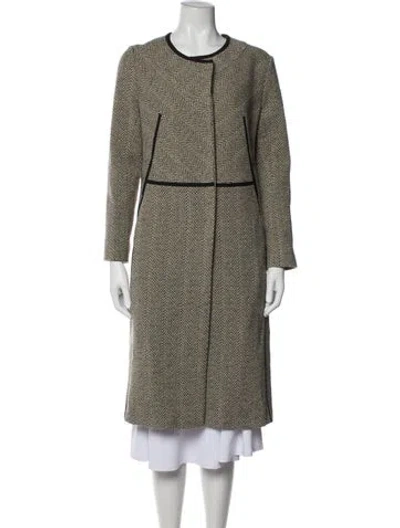 Pre-owned Marni Tweed Pattern Coat In Neutrals