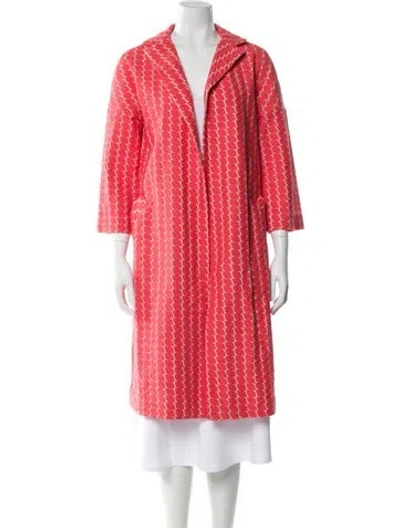 Pre-owned Marni Tweed Pattern Coat In Pink