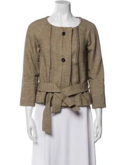 Pre-owned Marni Tweed Pattern Evening Jacket In Neutral