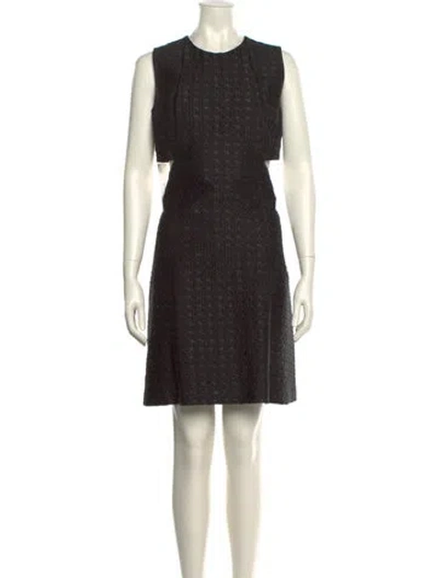 Pre-owned Marni Tweed Pattern Knee-length Dress In Black