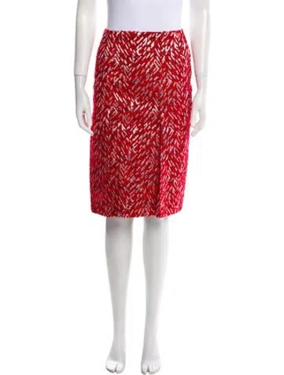 Pre-owned Marni Tweed Pattern Knee-length Skirt