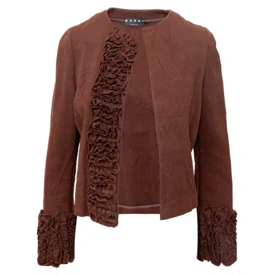 Pre-owned Marni Twill Jacket - '10s In Brown