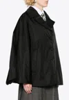 Marni Twill Single-breasted Cape Coat In Black