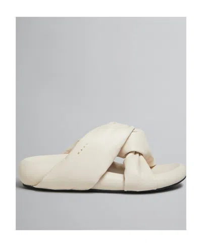 MARNI MARNI TWIST DETAILED SLIP-ON SANDALS