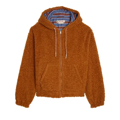 Pre-owned Marni Twist Teddy Jacket 'rust' | Tan | Men's Size 48