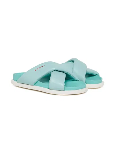 MARNI TWISTED-STRAP SLIDES