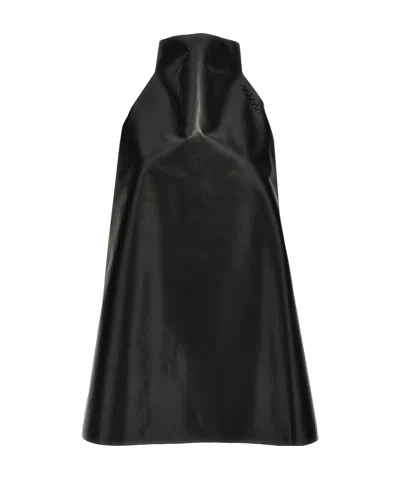 MARNI MARNI TWO-TONED HIGH-NECK TRAPEZE DRESS