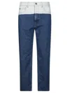 Marni Five Pocket Denim Jeans With Logo Patch In Blue