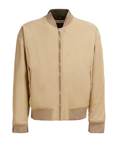 MARNI MARNI CONTRAST BACK TWILL BOMBER JACKET