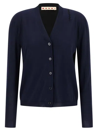 Marni Two-tone Cardigan In Multi