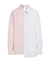 Marni White Asymmetric Shirt In Bio Poplin In White