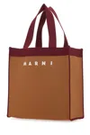 Marni Knitted Logo Tote With Long Handles In Zo196