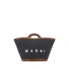 Marni Two-tone Felt And Leather Small Tropicalia Summer Handbag