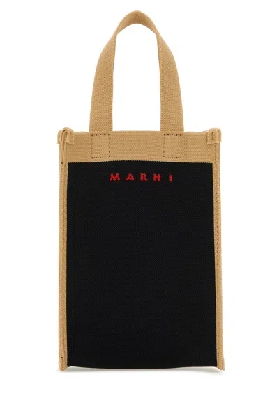Marni Two-tone Jacquard Mini Crossbody Bag