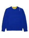 Marni Two-tone Jumper In Blue