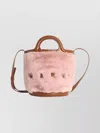 Marni Two-tone Leather Blend Bucket Bag In Brown