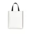 Marni Dual Tone Tote Bag With Handles And Strap In White