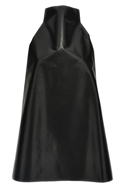 Marni Two-tone Trapeze Dress In Animal Print