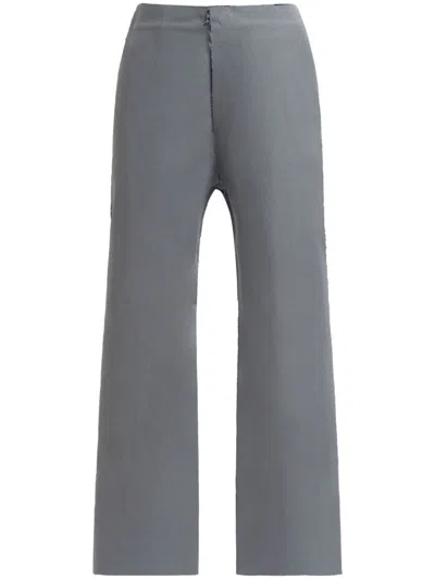 Marni Two-tone Virgin-wool Trousers In Grey