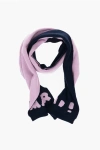 Marni Two-tone Wool Blend Scarf With Contrasting Logo