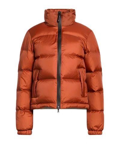 Marni Two-color Down Jacket In Brown