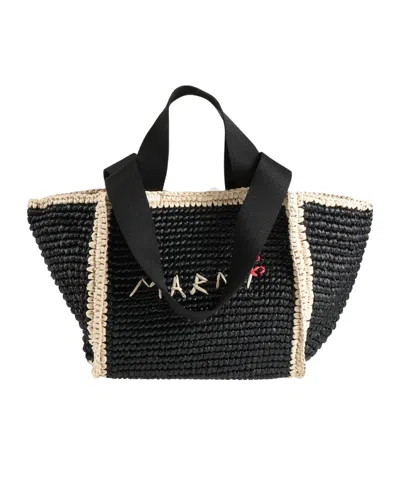 Marni Two-tone Handbags In Black