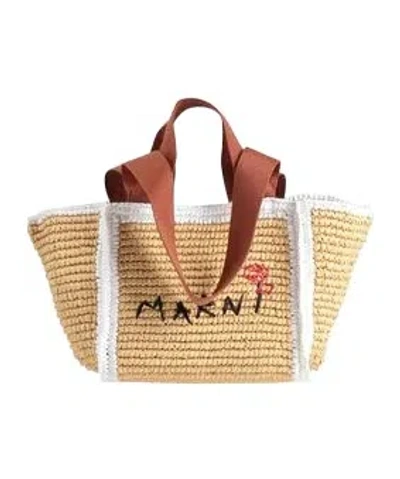 Marni Two-tone Handbags In Burgundy