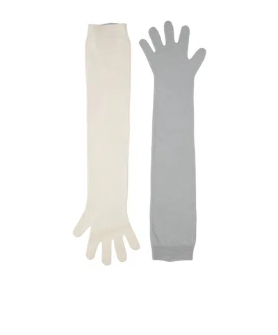 Marni Two-tone Knitted Gloves In Multi