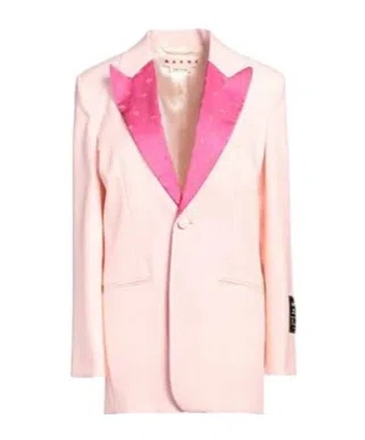 Marni Two-tone Suit Jacket In Pink
