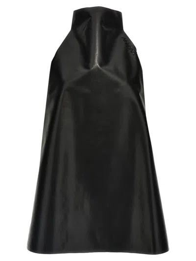 Marni Two-tone Trapeze Dress In Black