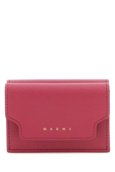 Marni Tyrian Purple Leather Wallet
