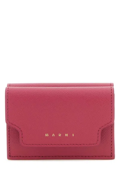 Marni Tyrian Purple Leather Wallet