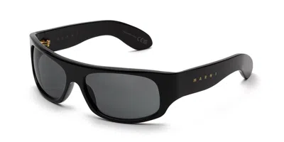 Marni Uailus Black B8r Men's Sunglasses Black Size 62