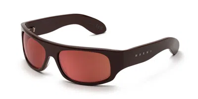 Marni Uailus Brown Qq4 Men's Sunglasses Brown Size 62