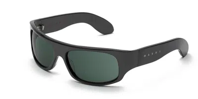 Marni Uailus Solid Grey 7lq Men's Sunglasses Grey Size 62 In Black