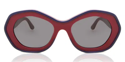 Marni Ulawun Vulcano Black Yal Men's Sunglasses Burgundy Size 54