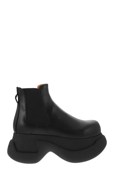 Marni Ultra-thick Rubber Chelsea Boot For Women In Black