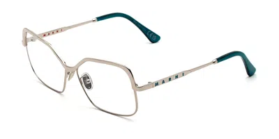 Marni Unila Valley Optical Argento Men's Glasses, Silver, Size 56