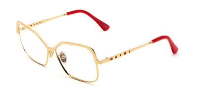 Marni Unila Valley Optical Oro Men's Glasses, Gold, Size 56