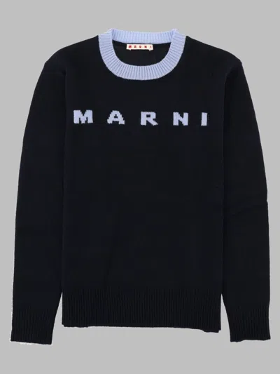 Marni Unisex Kids Wool & Cashmere Sweater In Black